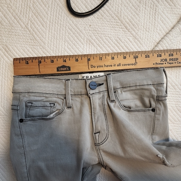 FRAME denim le skinny de Jeanne gray pants size 24 - Picture 15 of 16
